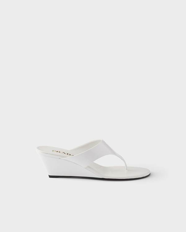 Prada Patent Leather Thong Sandals