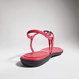 Women's thong sandal with Interlocking G red