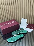 Women's thong sandal with Interlocking G green
