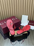 Women's thong sandal with Interlocking G red