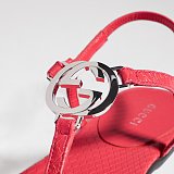 Women's thong sandal with Interlocking G red