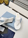 Prada Patent Leather Thong Sandals
