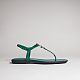 Women's thong sandal with Interlocking G green