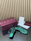 Women's thong sandal with Interlocking G green