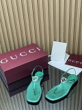 Women's thong sandal with Interlocking G green