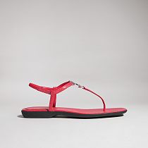 Women's thong sandal with Interlocking G red