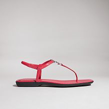 Women's thong sandal with Interlocking G red