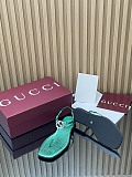 Women's thong sandal with Interlocking G green
