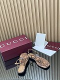 Women's thong sandal with Interlocking G brown