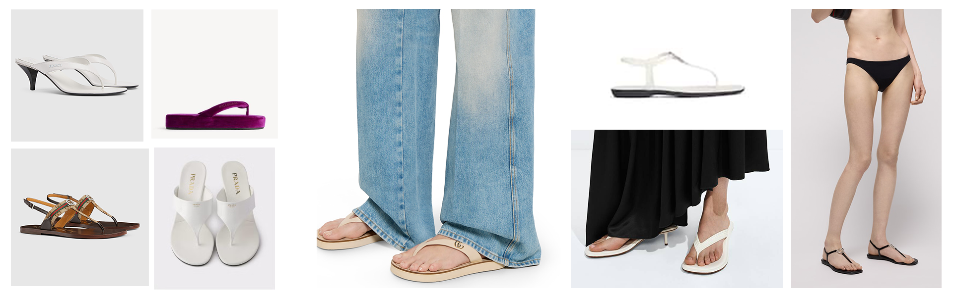What thong sandals are popular this summer season?