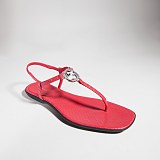 Women's thong sandal with Interlocking G red