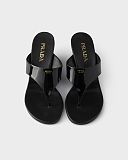 Prada Patent Leather Thong Sandals