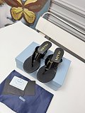 Prada Patent Leather Thong Sandals