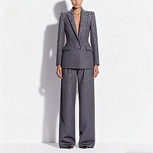 Luxury Heavy Embellished Grey Suit Set