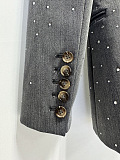 Luxury Heavy Embellished Grey Suit Set
