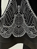 French Vintage Black Lace Slim Fit Tailored Suit