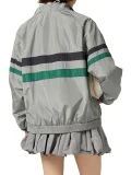 Miu Miu  Technical Silk Blouson Jacket & Mini Skirt