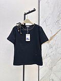 Tie-sleeve Cotton T-shirt in Black