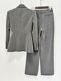 Luxury Heavy Embellished Grey Suit Set