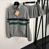Miu Miu  Technical Silk Blouson Jacket & Mini Skirt