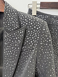 Luxury Heavy Embellished Grey Suit Set