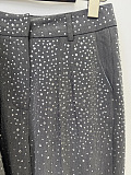 Luxury Heavy Embellished Grey Suit Set
