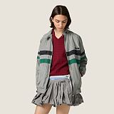 Miu Miu  Technical Silk Blouson Jacket & Mini Skirt