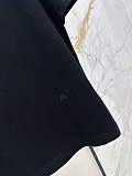 Tie-sleeve Cotton T-shirt in Black
