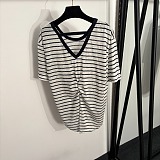 Prada Stripe Tee Top
