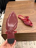 Chanel Leather Flat Mules in Red (The CHANEL Coco Beach 2026 collection)