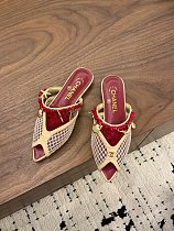 Chanel Leather Flat Mules in Apricot (The CHANEL Coco Beach 2026 collection)