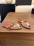 Chanel Leather Flat Mules in Apricot (The CHANEL Coco Beach 2026 collection)