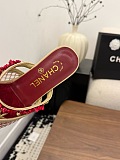 Chanel Leather Flat Mules in Apricot (The CHANEL Coco Beach 2026 collection)