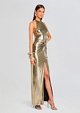 Anida Dress with Metallic Finish