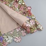 Halter Floral Embroidered Dress Green Pink