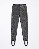 Glossy Metallic Finish Leggings in Black