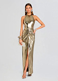 Anida Dress with Metallic Finish