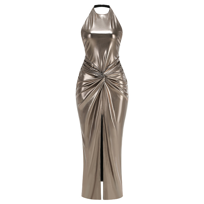 Anida Dress with Metallic Finish