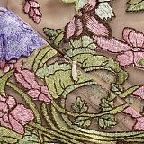 Halter Floral Embroidered Dress Green Pink