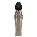 Anida Dress with Metallic Finish