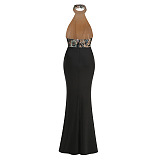 Embroidered Sequinned Floral Maxi Dress