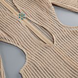 Neutral Crochet Maxi Dress