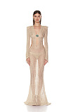 Neutral Crochet Maxi Dress