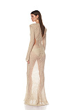 Neutral Crochet Maxi Dress
