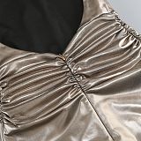 Anida Dress with Metallic Finish