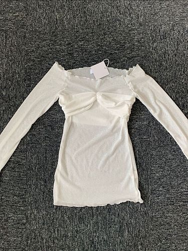 Mesh Off-shoulder Top