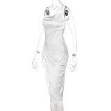 Lace Satin Midi Dress