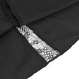 Black Lace Panel Maxi Dress