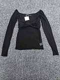 Mesh Off-shoulder Top in Black