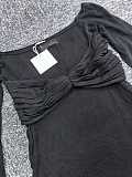 Mesh Off-shoulder Top in Black